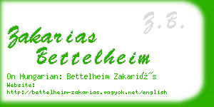 zakarias bettelheim business card